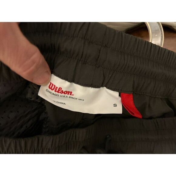 Women's WILSON Size Small Track Jogger Pants Gray Patch Pull-on - Picture 11 of 13